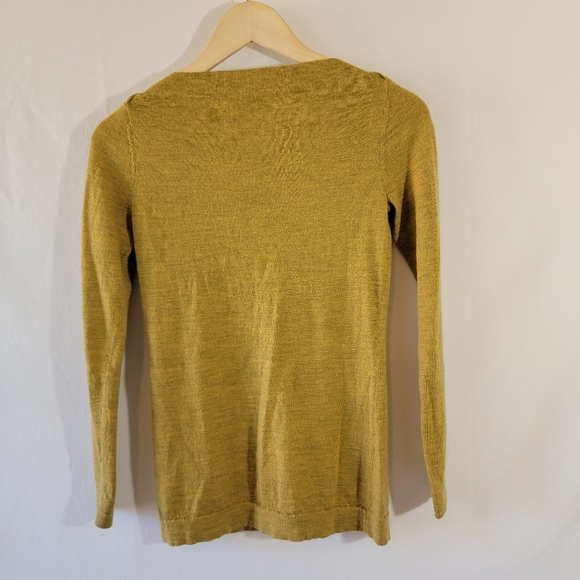 EILEEN FISHER  Women's Mustard 100% Wool Sweater Top Sz XXS Quite Luxury Soft - Picture 2 of 12